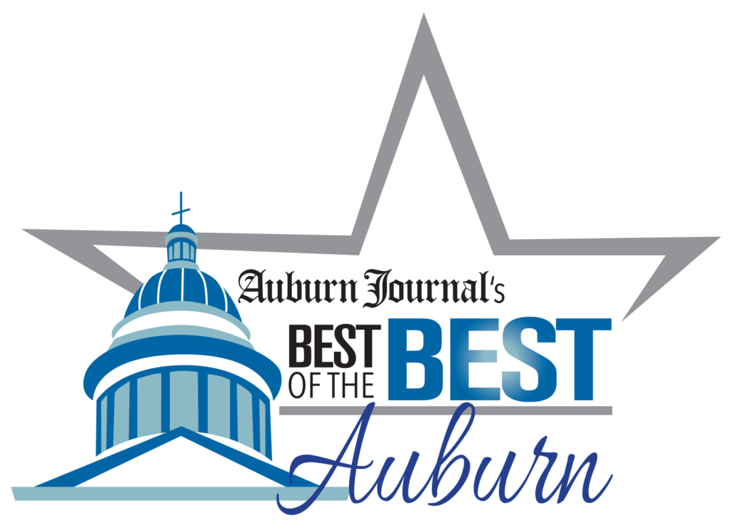 Logo with a blue capitol dome, gray star outline, and text: "Auburn Journal’s Best of the Best Auburn 2025.